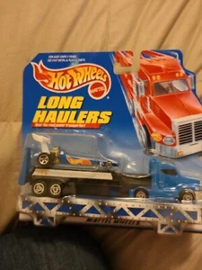 Hot Wheels Long Haulers ~ Racing Dragster Truck Trailer ~ 1998 - Picture 1 of 3