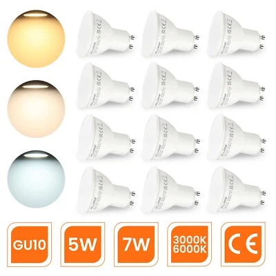 10X GU10 LED Birnen 7W=70W 5W=50W Spots Leuchtmittel Lampe Strahler 3000K 6000K - Bild 1 von 4