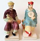 Asian Royal Couple Figurines Semi-Porcelain California Style Pottery