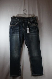 Pantalones de mezclilla Montero Western Premium punto pesado moderno corte bootcut MT-4617 azul mediano 38X30 - Imagen 1 de 6