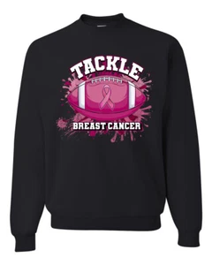 Tougher Than Cancer Fußballfarbe Spritter Awareness Unisex Rundhalsausschnitt Sweatshirt - Bild 1 von 10