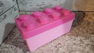 Lego 2012 Duplo Pink Storage Box with Lid - Empty (14'' × 7'' × 7'') - Stackable - Picture 1 of 4