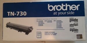 Genuine OEM Brother TN730 Black Toner Cartridge IN FACTORY-SEALED BOX NIB