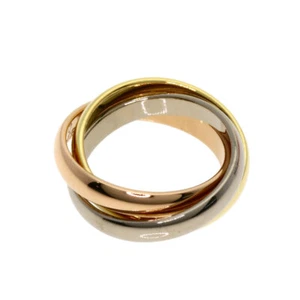 CARTIER Bracelet Trinity Bracelet Top with Cord K18 Yellow Gold K18 White Gold - Picture 1 of 5