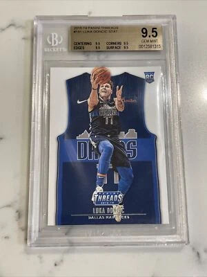2018-19 Panini Threads #181 LUKA DONCIC Statement RC BGS 9.5 Gem Mint - Image 1 of 4