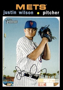 Justin Wilson 2020 Topps Heritage #170 New York Mets