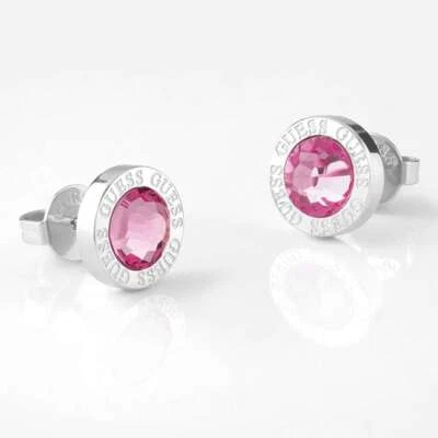 Orecchini punto luce fucsia Guess in acciaio jube02 244jw rhpk - Immagine 1 di 3