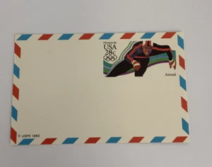 Postcard Airmail Olympics 1984 USA 28 Cent USPS 1984 Unposted - Picture 1 of 2
