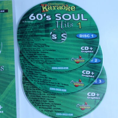 60's SOUL HITS #1Chartbuster Vol-5022 KARAOKE 3 CD+G NEW DISCS in WHITE SLEEVES - Image 1 of 2