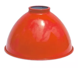 NUEVO 7-1/8" Dia Metal Domo Lámpara Luz Pantalla Colgante Rojo Esmalte Estilo Industrial - Imagen 1 de 5