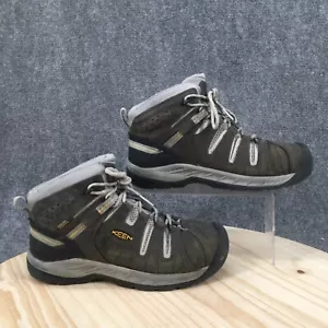 Keen Boot Womens 10 M Utility Flint II Waterproof Ankle Hiking Gray Leather - Picture 1 of 17