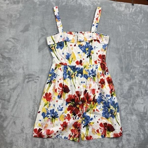 Danny & Nicole Women’s Size 8 Sleeveless Floral Button Front Dress Cotton Pocket - Picture 1 of 7