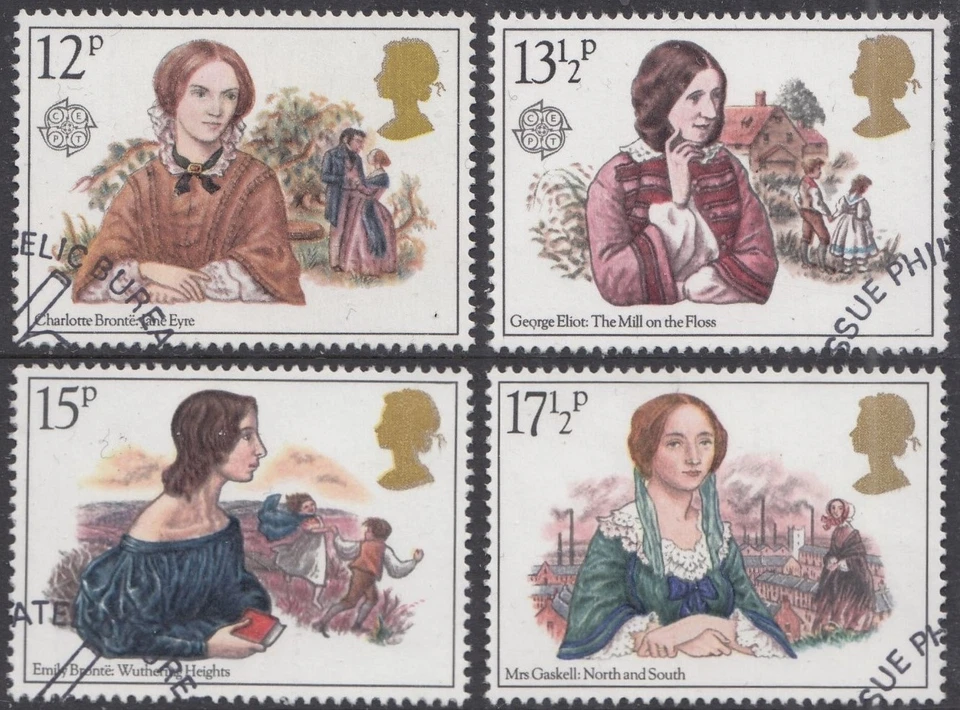 GB 1980 Authoresses set  Charlotte & Emily Bronte etc SG 1125 - 1128  fine used - Image 1 of 1