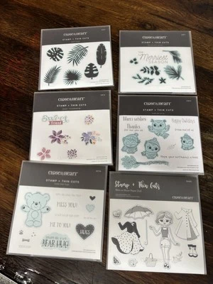 Close to my Heart CTMH 印章 + 薄切 6 件全新,很难找到 — 第 1/4 张图片