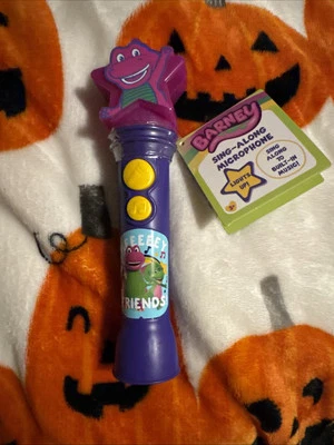 Barney’s World Sing-Along Microphone Toy in hand ready to ship!  - Image 1 of 3