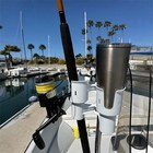 ROBOCUP Boat Cup Holder Clamp-On Caddy Holds 2 Drinks, Rods, Tools, Phone, Gear