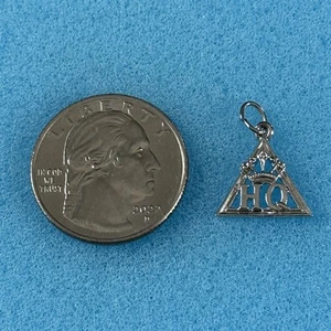 Job's Daughters HQ Honored Queen Sterling Silver Station Charm Pendant #59049 - Picture 1 of 4