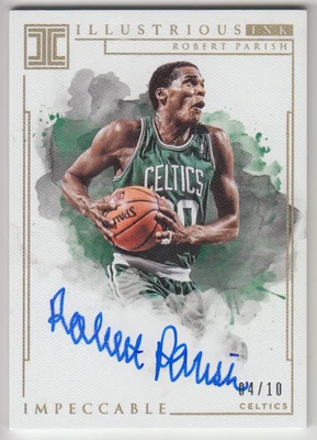 2018-19 Panini Impeccable Celtics Robert Parish Illustrious Ink Gold Auto /10 - Image 1 of 2