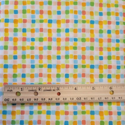Cotton Fabric Pastel Dot Grid Print 34x43 Quilting Sewing Cut Hancock Crafts DIY - Image 1 of 4