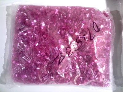 Cuentas de vidrio almohada rosa caliente forradas de plata de colección 500 gramos 3x5 mm #072513z CERRAR Foto 1 de 4