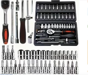 150/46tlg Auto Mechanisches Reparatur Werkzeug Set, Multifunktional mit Steckschlüssel - Bild 1 von 9