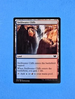 1x Swiftwater Cliffs Commander 2015 C15 Mtg Magic Gathering Cards Land Mana 310 - Image 1 of 2