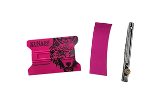 3 PCS Pink Magnetic Squeegee Felt Edge Utility Knife Vinyl Wrap Application Tool - Picture 1 of 4