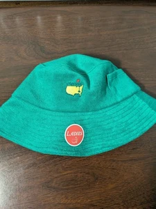 2025 Masters Tournament Green Ladies Terry Cloth Bucket Hat w/Pocket - Brand New - Picture 1 of 2