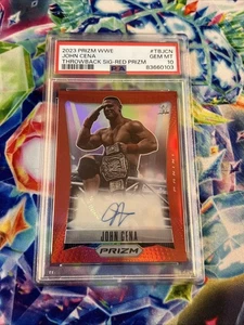 2023 JOHN CENA THROWBACK SIGNATURES RED AUTO /99 PSA 10 - Picture 1 of 3