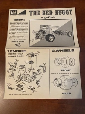 MPC 1968 The Bed Buggy by George Barris Model Kit Instructions Only not Aurora - Image 1 of 3