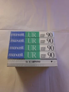 NEW / Sealed Maxell Audio Cassette Tapes 5 Pack UR 90 Minutes Normal Bias UR - Picture 1 of 5