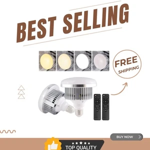 2-Pack 85W LED Photography Bulbs with Adjustable Color Temperature & Remote - Picture 1 of 8