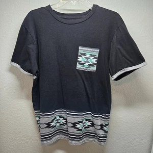 San Francisco Work Shirts Cotton Pocket T-shirt Adult Size Large Aztec Print - Picture 1 of 10