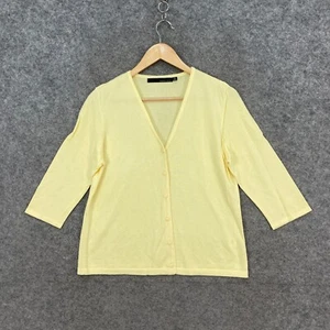 Marco Polo Womens Knit Top Size M Medium Yellow Short Sleeve V-Neck 30226 - Picture 1 of 12