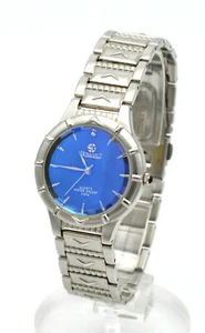 SWISSGOLD EDELSTAHL BLAUES ZIFFERBLATT HERREN ARMBANDUHR - Bild 1 von 7