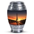 Funeral Urns For Adult Ashes Women Eiffel Tower Sunset (10 Inch) Large Urn