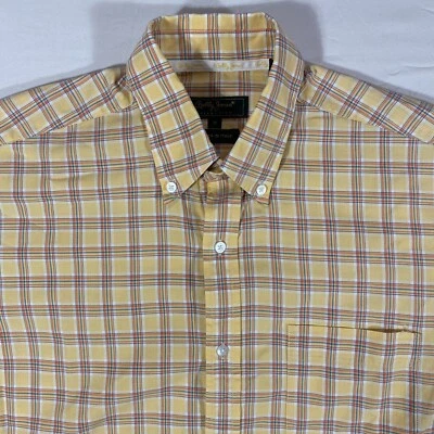 Camisa Bobby Jones Para Hombres Mediana A Cuadros Manga Larga Con Botones Hecha en Italia 4-CC68 Foto 1 de 4