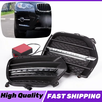 For BMW X6 E71 2009-2012 LED DRL Daytime Running Light Driving Fog Lights Lamp — 第 1/4 张图片