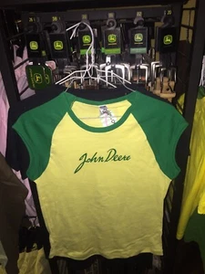 New W/Tags Dealers Licensed John Deere Sleeveless Green/Yellow Girls Large Shirt - Picture 1 of 5