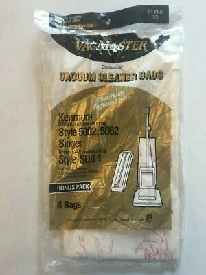 2 bolsas de aspiradora para Kenmore Uprights-Style 5002.5062; Singer Style SUB-1  Foto 1 de 2