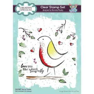 New Creative Expressions Clear Stamps 6" x 8" Bonnita Moaby You're Tweet - Picture 1 of 3