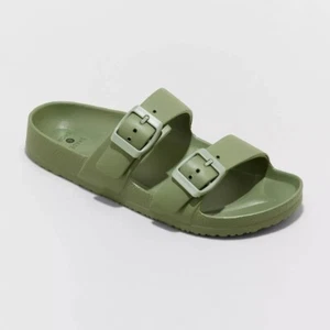 Women's Neida EVA Two Band Footbed Slide Sandals - Shade & Shore™ Size 10 - Picture 1 of 3