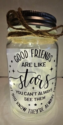 Mason Jar Light - Good Friends - New in box - Great Gift Idea!! - Image 1 of 4