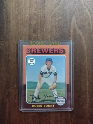 Robin Yount 1975 Topps 223 novato Milwaukee Brewers patio centrado ex C Foto 1 de 3