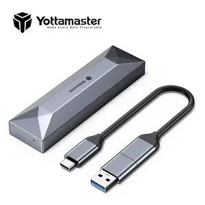 Yottamaster M.2 NVMe SSD USB 3.2 Gen 2 tipo C custodia disco rigido custodia 10 Gbps - Foto 1 di 7
