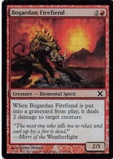 Bogardan Firefiend *FOIL Common* Magic MtG x1 Tenth 10th Edition SP