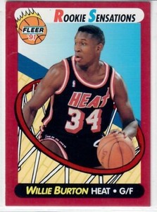 1991-92 Fleer 91 Rookie Sensations Willie Burton Basketball Card. #7 of 10
