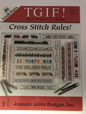 Jeanette Crews Designs Cross Stitch TGIF! CROSS STITCH RULES!  #208 Yardsticks - Image 1 of 3