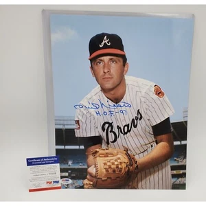 Phil Niekro Signed Photo HOF 97 Inscribed 11X14 Atlanta Braves PSA/DNA COA - Picture 1 of 5