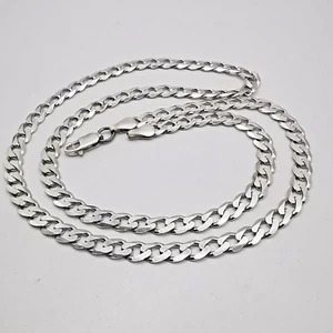 Collar de cadena de plata de ley 925 inusual vintage, joyería fina firmada - Imagen 1 de 5